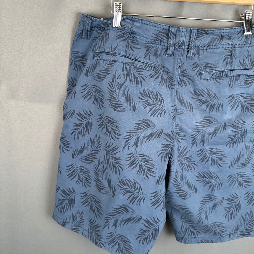 Lucky Brand Mens Blue Palm Leaf Tropical Print Shorts Size 34 TMD2190 - Picture 9 of 9